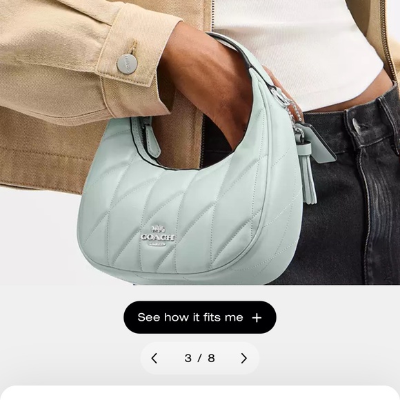 Coach Mint Green Quilted Crossbody Bag - Picture 2 of 6